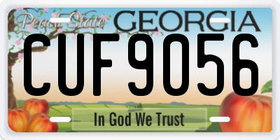 GA license plate CUF9056