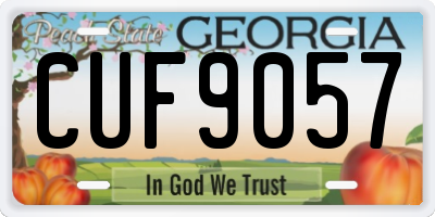 GA license plate CUF9057