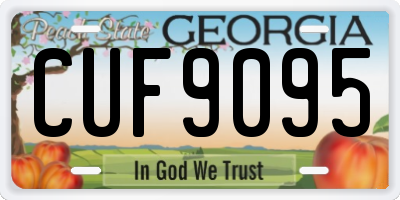 GA license plate CUF9095