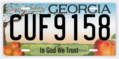 GA license plate CUF9158