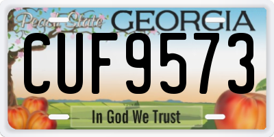 GA license plate CUF9573