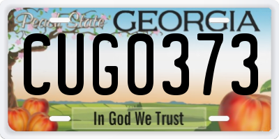 GA license plate CUG0373