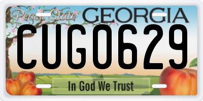 GA license plate CUG0629