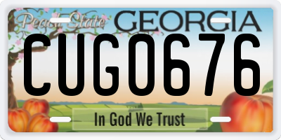 GA license plate CUG0676