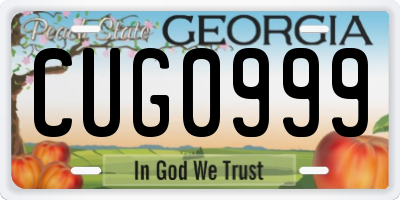 GA license plate CUG0999