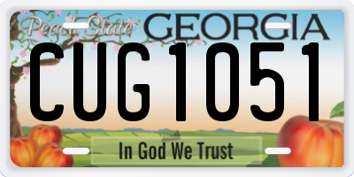 GA license plate CUG1051