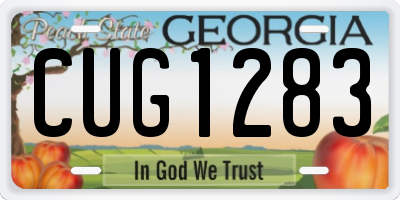 GA license plate CUG1283