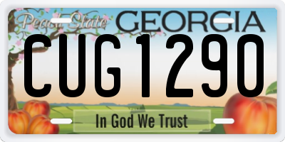 GA license plate CUG1290