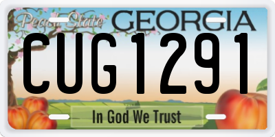 GA license plate CUG1291
