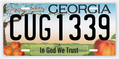 GA license plate CUG1339