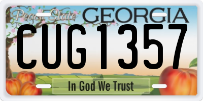 GA license plate CUG1357