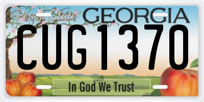 GA license plate CUG1370