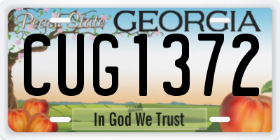 GA license plate CUG1372