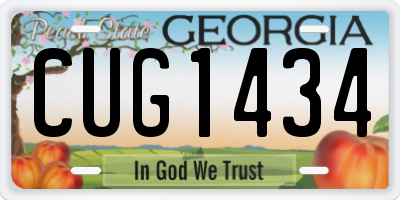 GA license plate CUG1434