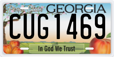 GA license plate CUG1469