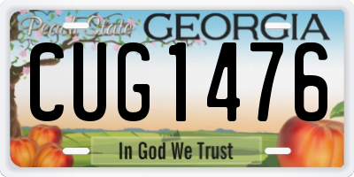 GA license plate CUG1476