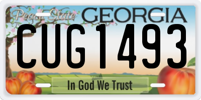 GA license plate CUG1493