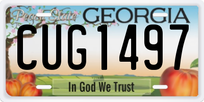 GA license plate CUG1497