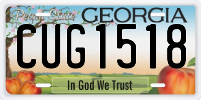 GA license plate CUG1518