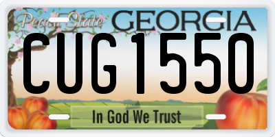 GA license plate CUG1550