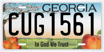 GA license plate CUG1561
