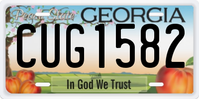 GA license plate CUG1582