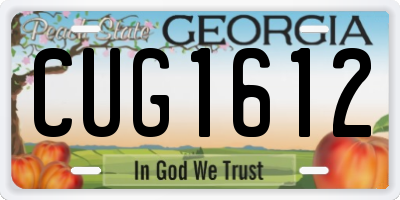GA license plate CUG1612
