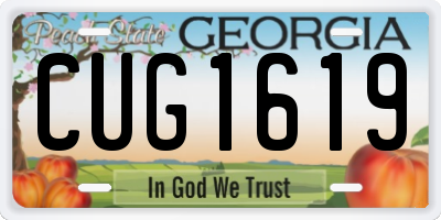 GA license plate CUG1619