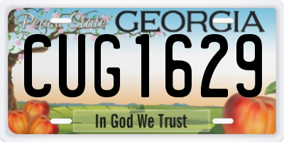 GA license plate CUG1629
