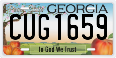 GA license plate CUG1659