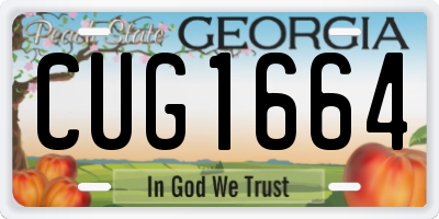GA license plate CUG1664