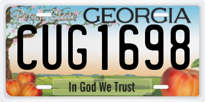 GA license plate CUG1698