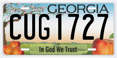 GA license plate CUG1727