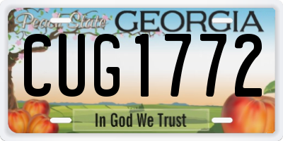 GA license plate CUG1772