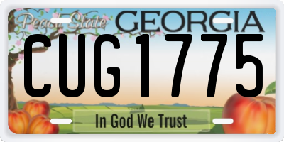 GA license plate CUG1775