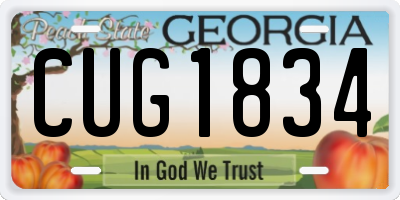 GA license plate CUG1834