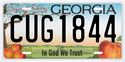 GA license plate CUG1844