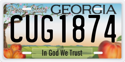 GA license plate CUG1874