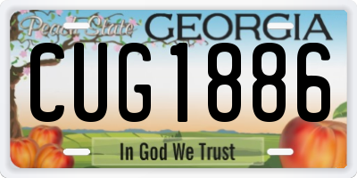 GA license plate CUG1886