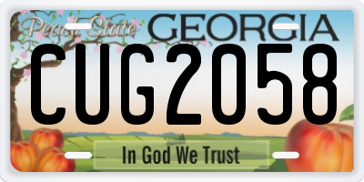 GA license plate CUG2058