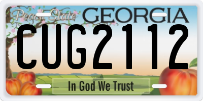 GA license plate CUG2112
