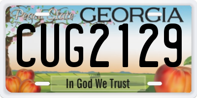 GA license plate CUG2129