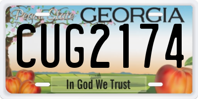 GA license plate CUG2174