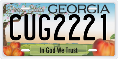 GA license plate CUG2221