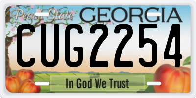 GA license plate CUG2254