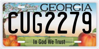 GA license plate CUG2279