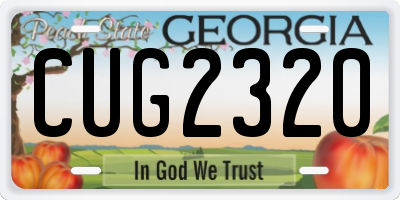 GA license plate CUG2320