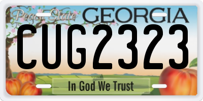 GA license plate CUG2323