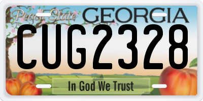 GA license plate CUG2328