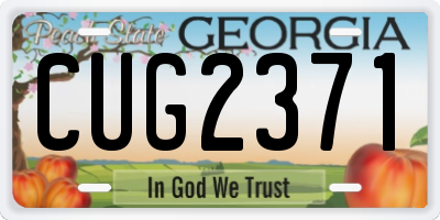 GA license plate CUG2371